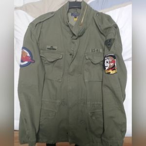 Ralph lauren big and tall 3xlt military jacket new never worn no tag olive green
